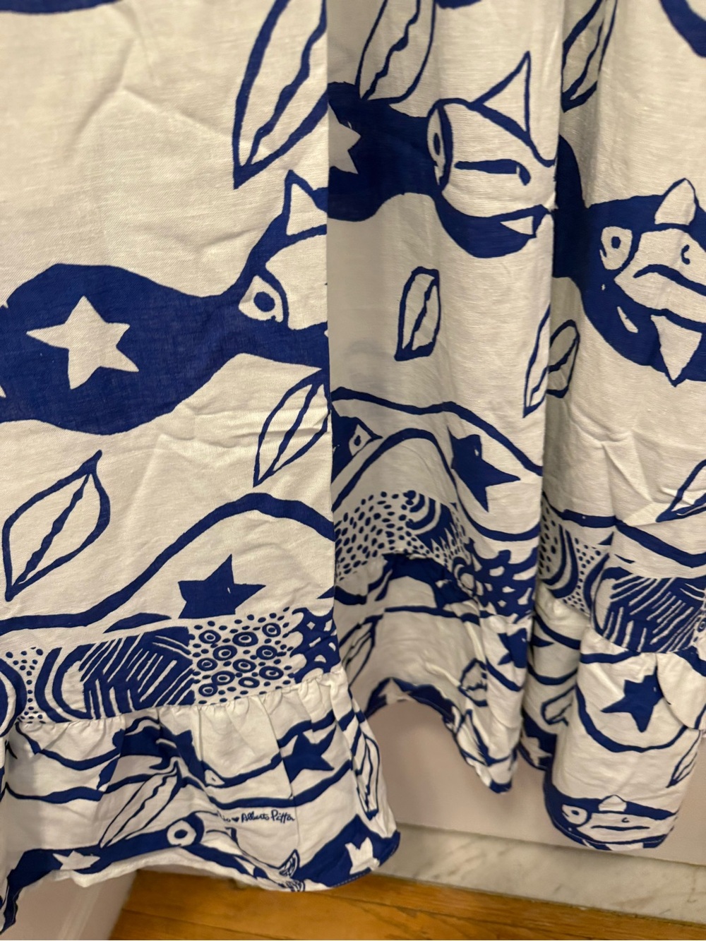 Familiar blue & white printed dress by Farm Rio - Picture 4 of 6